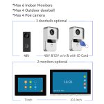 Video Intercom Doorbell 1v2 Real-time Monitoring Wireless Network Intelligent Intercom System Doorbell - Image 10