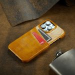 Suitable For Phone Cases Oil-wax Textured With Card Slot And Back Cover Protective Case - Image 2