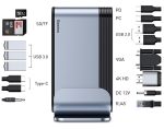 Workstation Multi-Function Type-C-Hub Splitter 16-In-1 Multi-Interface Docking Station With Power Supply - Image 4