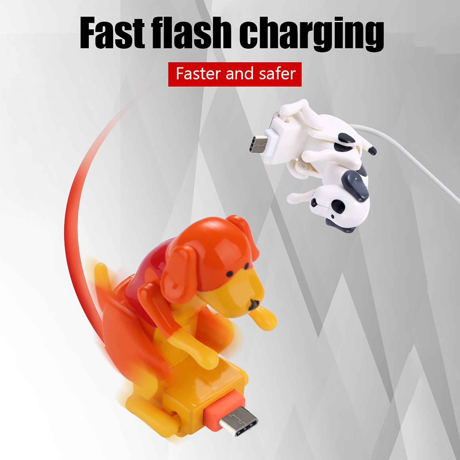1620293553721.jpg Compatible With , Rogue Dog Data Cable Type C For Android Sport Dog Mobile Puppy Data Cable Phone Charging Cable - Image 1