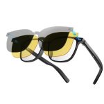 Smart AI Bluetooth Glasses With Magnetic Interchangeable Lenses- UV&Blue Light&Night Vision, Open Ear Speakers, Touch Control, 8H Battery - Image 5