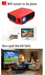 1080P HD Home Portable Voice Connection WiFi Mobile Phone Wireless Mini Projector - Image 3
