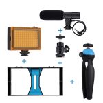 Compatible with Apple, Mobile Photography Set Mobile Live Rabbit Cage Set Microphone Tripod with Supplementary Light - Image 5