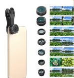 APEXEL Phone Lens Kit Universal 10 In 1 Fisheye Wide Angle Macro Lens CPL Filter Kaleidoscope 2X Telescope Lens For Smartphone - Image 3