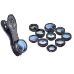 APEXEL Phone Lens Kit Universal 10 In 1 Fisheye Wide Angle Macro Lens CPL Filter Kaleidoscope 2X Telescope Lens For Smartphone - Image 2