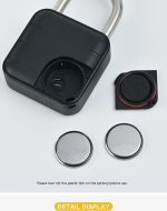 Fingerprint Lock Padlock Household Waterproof Password Cabinet Anti-theft Door Lock APP - Image 4