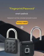 Fingerprint Lock Padlock Household Waterproof Password Cabinet Anti-theft Door Lock APP - Image 2