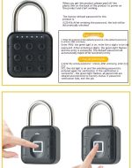 Fingerprint Lock Padlock Household Waterproof Password Cabinet Anti-theft Door Lock APP - Image 3