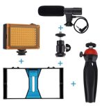 Compatible with Apple, Mobile Photography Set Mobile Live Rabbit Cage Set Microphone Tripod with Supplementary Light - Image 7
