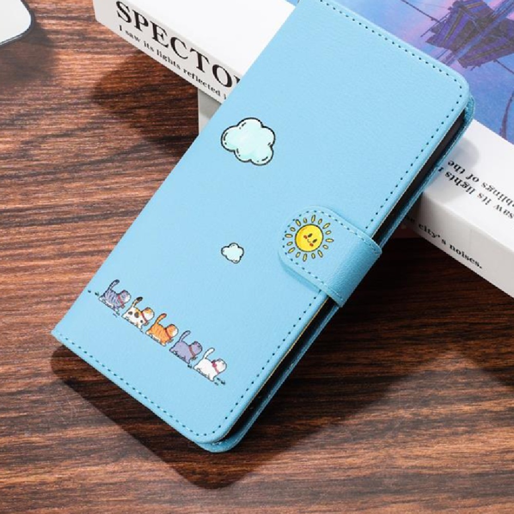 27325be1-8e84-4816-aa29-f81079e96531.jpg Fashion Cartoon Painted Cover Flip Card Holder - Image 1