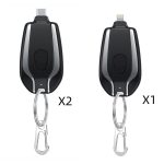1500mAh Mini Power Emergency Pod Keychain Charger With Type-C Ultra-Compact Mini Battery Pack Fast Charging Backup Power Bank - Image 2