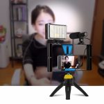 Compatible with Apple, Mobile Photography Set Mobile Live Rabbit Cage Set Microphone Tripod with Supplementary Light - Image 8