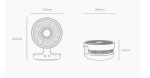 Wireless Suspended Air Circulation Fan USB Rechargeable Folding Electric Fan Night Light Touch Control 4 Wind Speed - Image 6