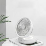 Wireless Suspended Air Circulation Fan USB Rechargeable Folding Electric Fan Night Light Touch Control 4 Wind Speed - Image 5