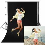 Photography Backdrop Photo Background Fabric Screen Studio 2X3M  Colors UK-Black Style - Image 3