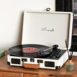 Gramophone Record Retro Phonograph Bluetooth Audio Portable Suitcase Leather Case - Image 3