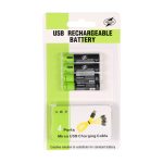 No.5 USB Rechargeable Lithium Battery 1.5V Four Sections  One Drag Four Charging Cable Set - Image 4