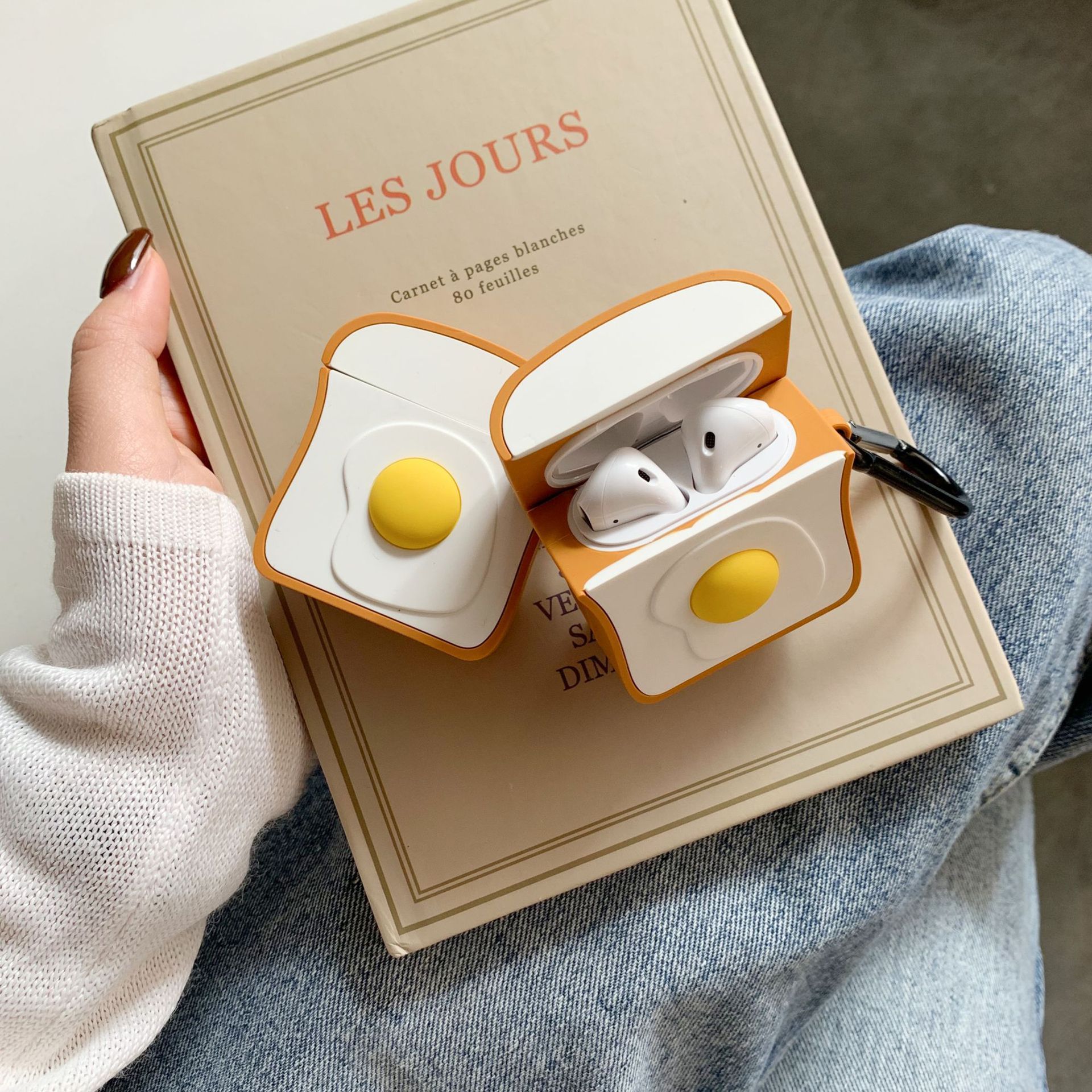4914165504760.jpg Compatible with Apple, Breakfast Egg Toast Airpod Case - Image 1
