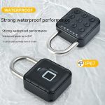 Fingerprint Lock Padlock Household Waterproof Password Cabinet Anti-theft Door Lock APP - Image 8