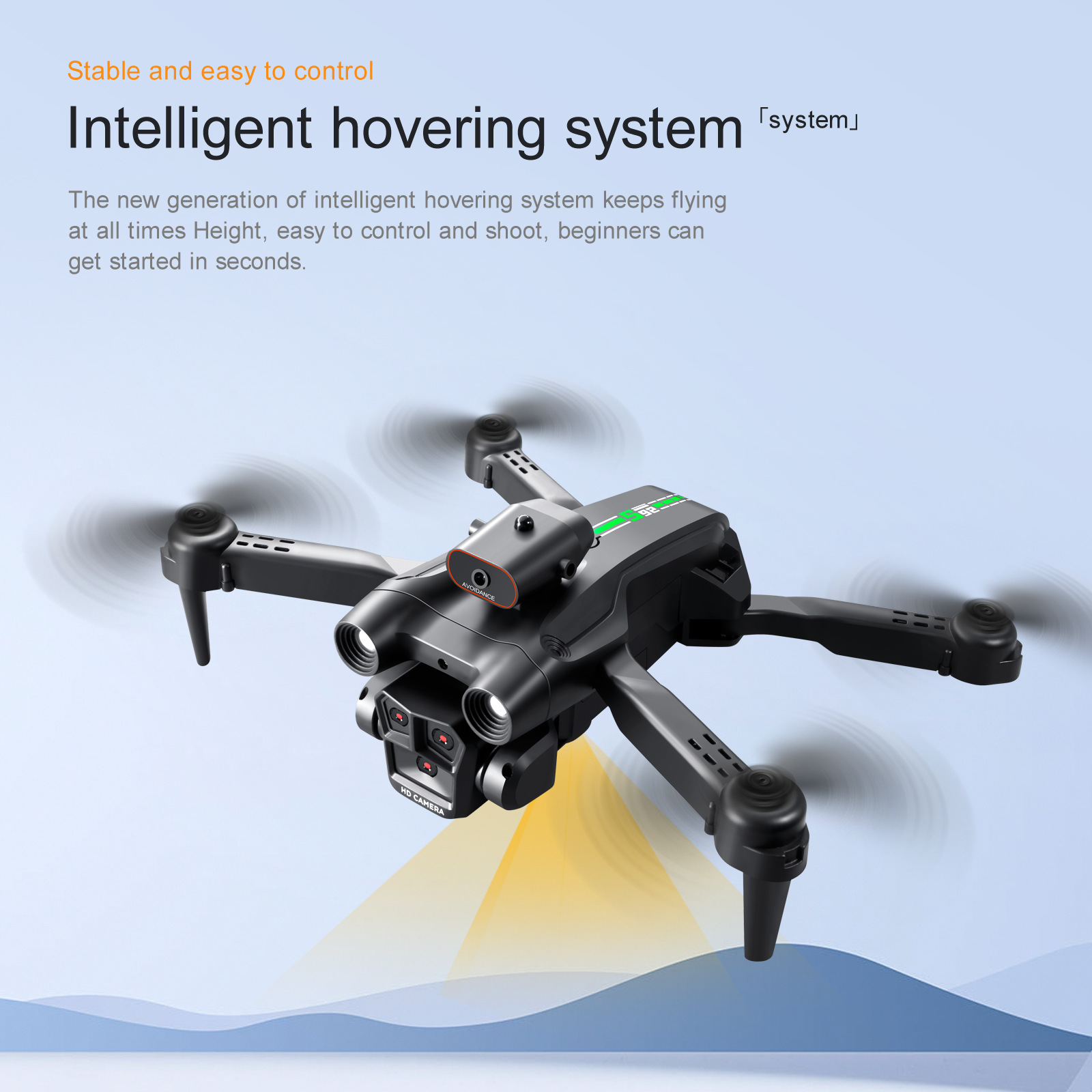 7159b124-0930-4f88-944c-068e427a2d2e.jpg S92 Remote-controlled Unmanned Vehicle Double Three Camera Optical Flow Positioning Quadcopter - Image 1