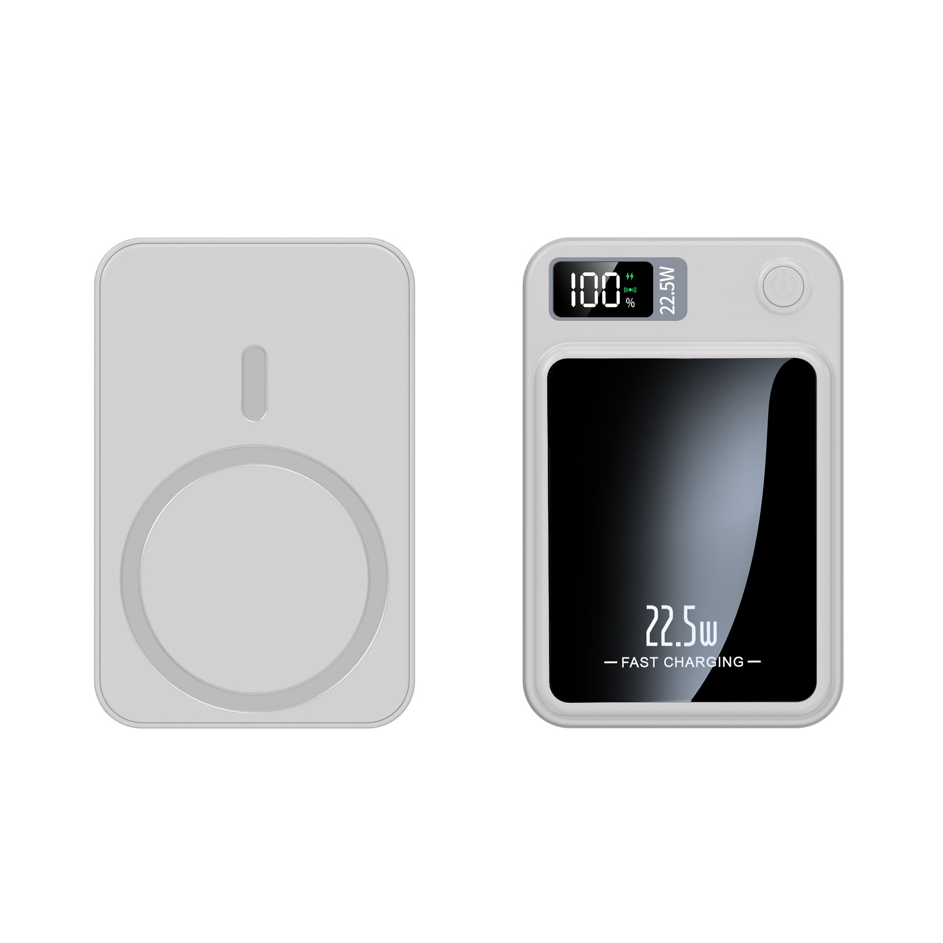 778d8234-00f2-44a2-9f51-c35894070888.jpg Magnetic Power Bank White - Image 1