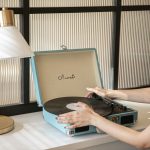 Gramophone Record Retro Phonograph Bluetooth Audio Portable Suitcase Leather Case - Image 6