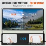 Projector Screen With Stand 150inch Portable Movie Screen 16:9 4K HD Wide Angle Outdoor Projector Screen Stand Easy Assembly With Storage Bag For Home Theater Office Outdoor Use - Image 3