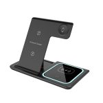 Three-in-one Wireless Charger Electrical Foldable Double Wire Ambience Light Mobile Phone Wireless Charger Wireless Charger - Image 3