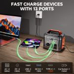 Powerbank 300w Portable Power Station With 60w Solar Panel For Camping Solar Generator 296Wh 80000mAh Lithium Battery - Image 6