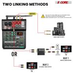 5 Core Audio Mixer Sound Board 4 Channel XLR Stereo Receiver w Bluetooth USB Microphone PA Karaoke Music Podcast Mixing Soundboard Mini Mezcladora Para DJ - MX 4CH 2MIC GLD - Image 5