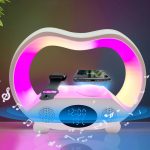 New 6 In 1 Smart Remote Control Bluetooth-compatible Ambience Intelligent LED Table Lamp Multi-function Wireless Charger Night Light Bluetooth-compatible Speaker - Image 5