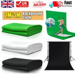 Photography Backdrop Photo Background Fabric Screen Studio 2X3M  Colors UK-Black Style - Image 4