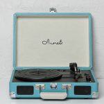 Gramophone Record Retro Phonograph Bluetooth Audio Portable Suitcase Leather Case - Image 4