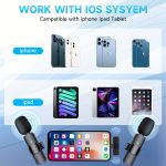 Wireless Lavalier Lapel Microphone For IPhone IPad Professional Wireless Clip Mic - Cordless Omnidirectional Condenser Recording Mic For Interview Video Podcast Vlog YouTube - Image 2