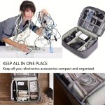 Electronics Organizer Travel Cable Organizer Bag Waterproof Portable Digital Storage Bag Electronic Accessories Case Cable Charger Organizer Case - Image 8