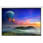 100" 4:3 80" x 60" Viewing Area Motorized Projector Screen with Remote Control Matte White - Image 6